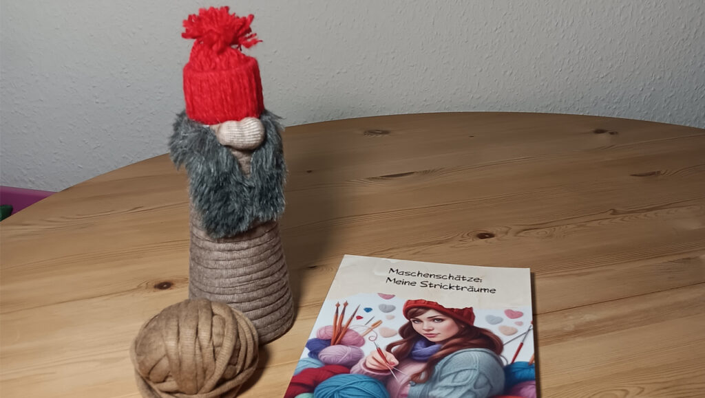 Zwerg aus Garnresten 33 wollreste zwerg